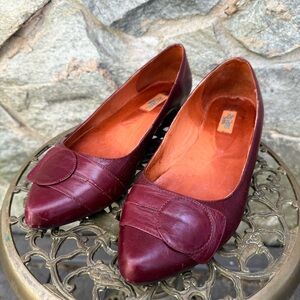 Miz Mooz Deep Red Leather Loafers
